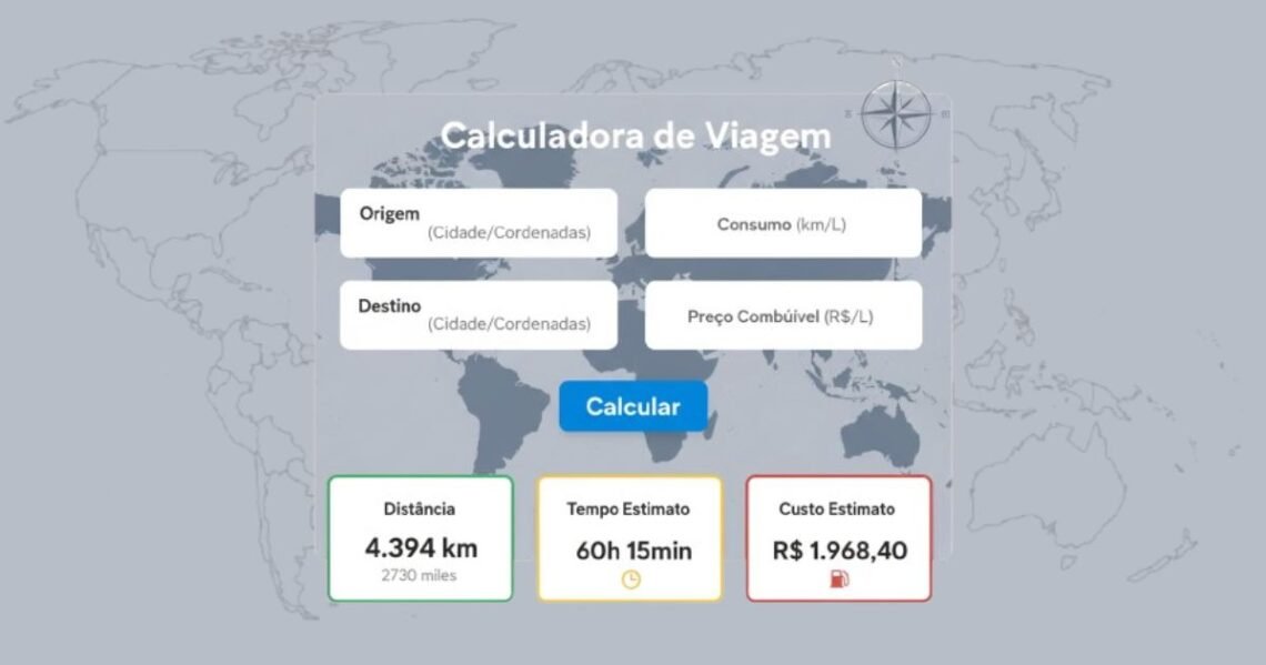 Qual o tamanho do Brasil Calcule a distância.